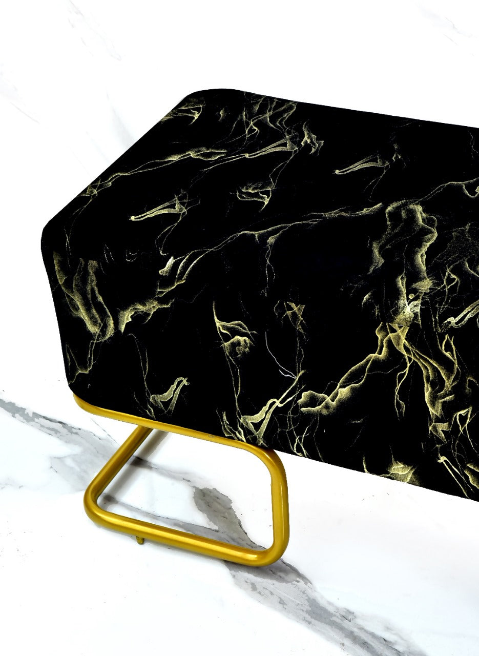 3 Seater Luxury Sprinkle Shade Wooden Stool With Steel Stand -1278