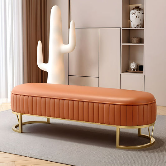 3 Seater Leathered Modern Luxury Ottoman Stool- 1490