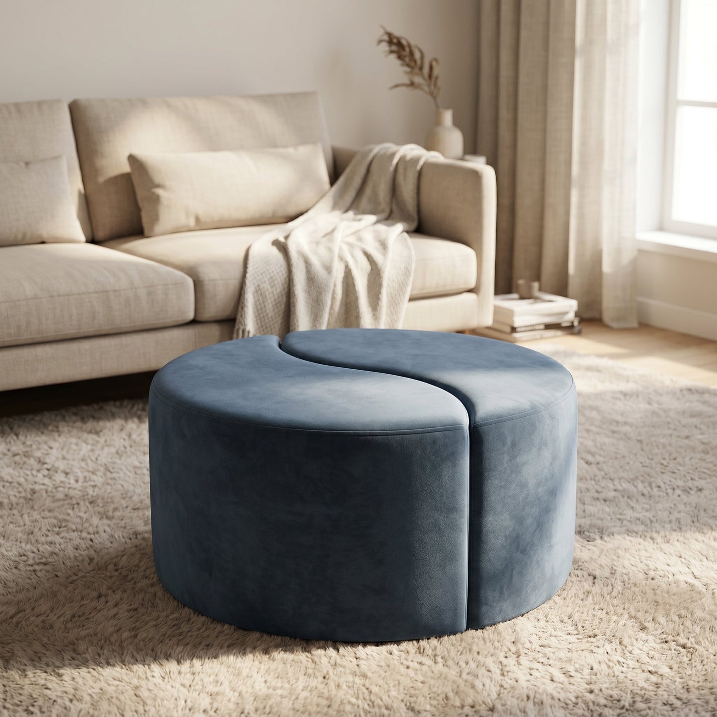 Harmony Split Pouf Stool - 1576