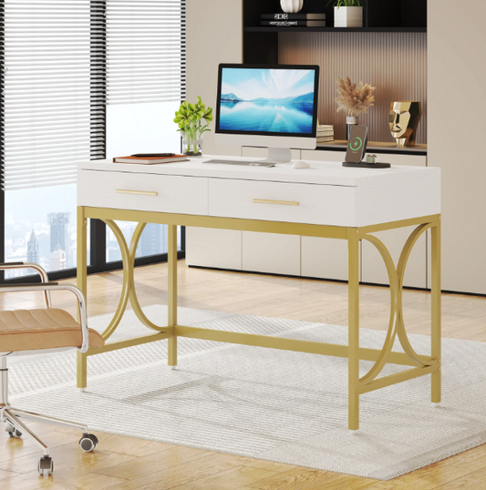 Luxury Computer Desk with Two Drawers  - 1384