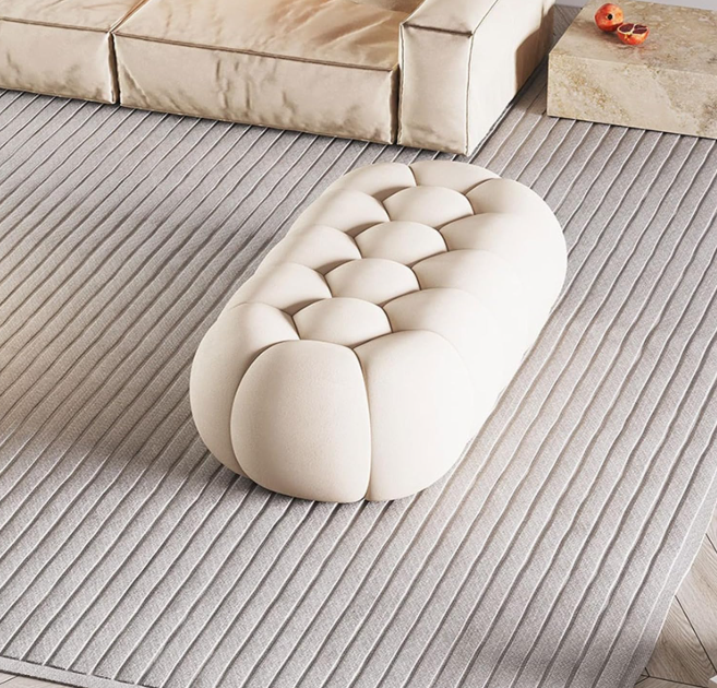 3 Seater Pouffe Velvet Luxury Stool- 1488