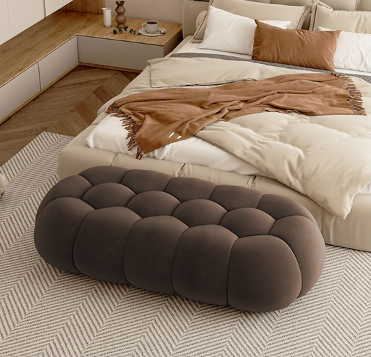 4 Seater Pouffe Velvet Luxury Stool- 1489