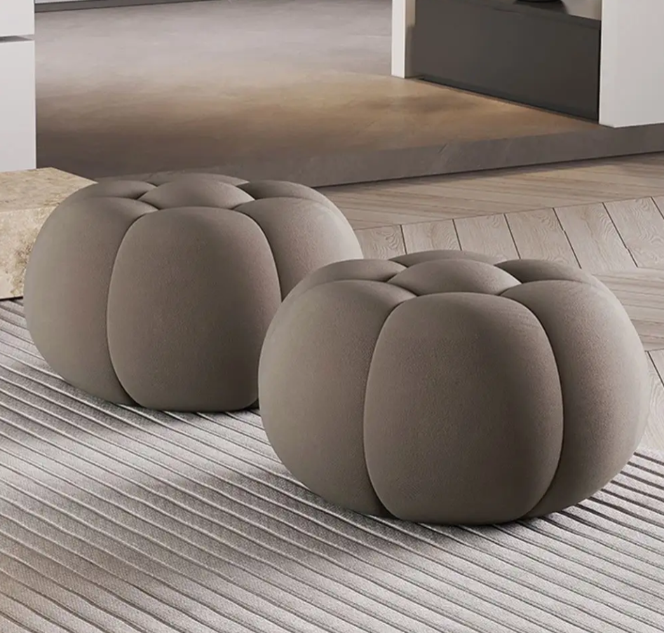 Round Pouffe Luxury Ottoman Stool- 1491