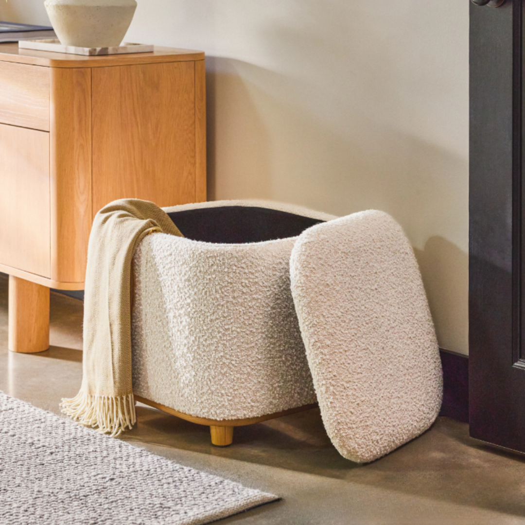 1 Seater Comfy Storage Ottoman Stool- 1500