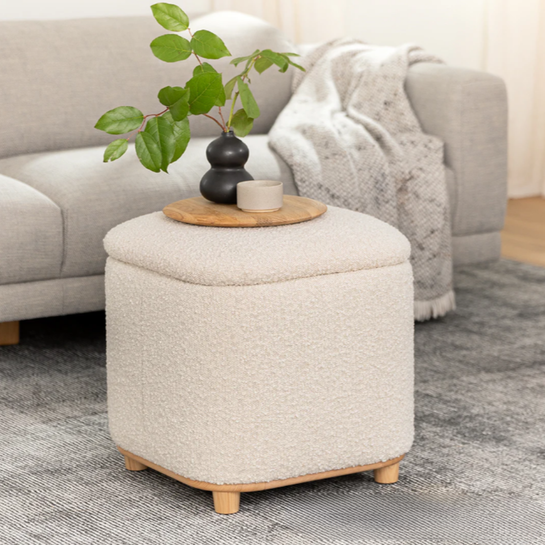 1 Seater Comfy Storage Ottoman Stool- 1500