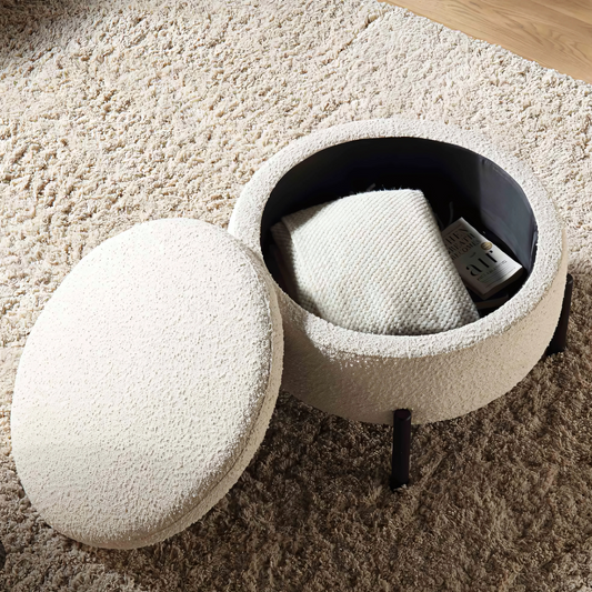 1 Seater Elegant Round Storage Box- 1514