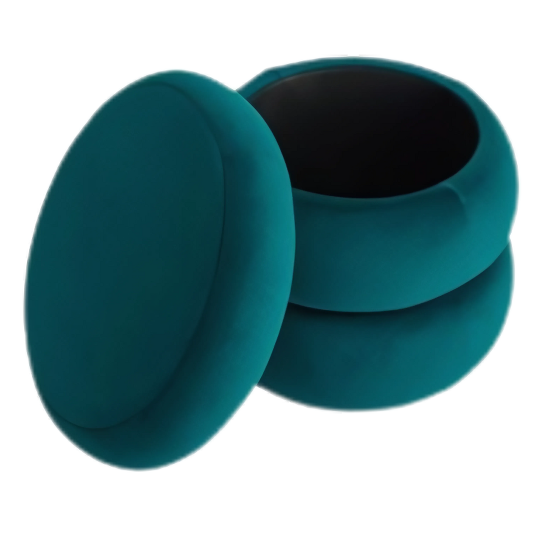 1 Seater Velvet Round Storage Box- 1515