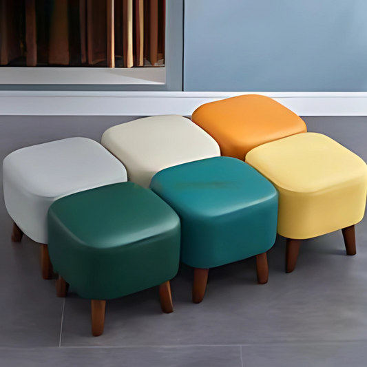 1 Seater Luxury Leathered Stool - 1530