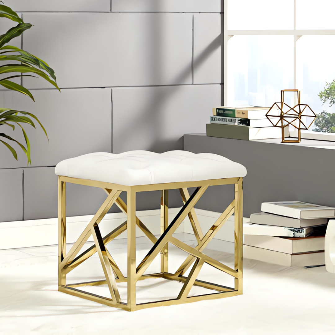 Interior Rich Vintage Square Stool - 1554