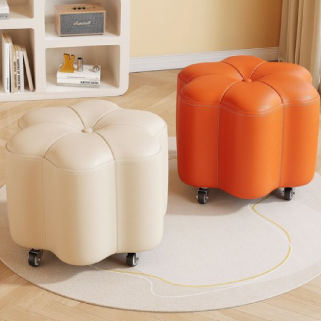 Pumpkin Petal Pouf Stool - 1583