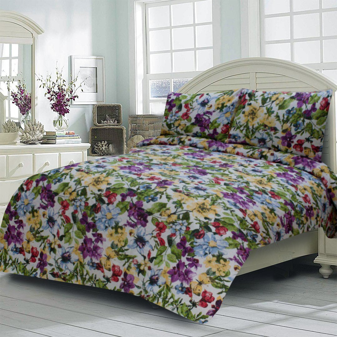 3 PCS PRINTED KING SIZE BED SHEET 808