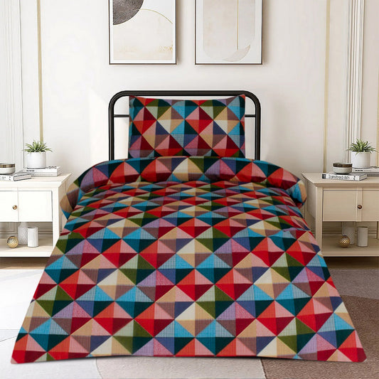 2 Pcs Printed Bed Sheet NB-987