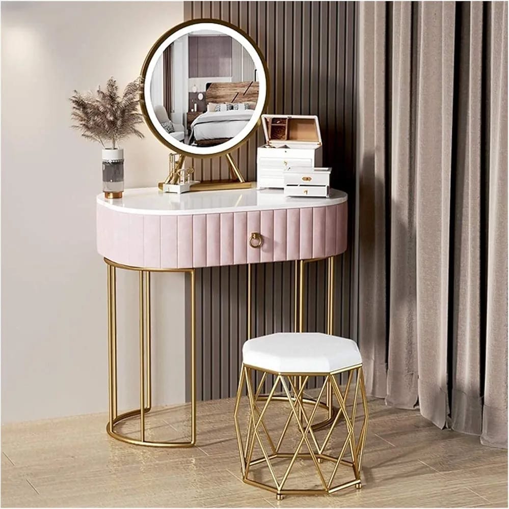 Luxurious Dressing Table Set with Vanity Elengent Stool - 1452