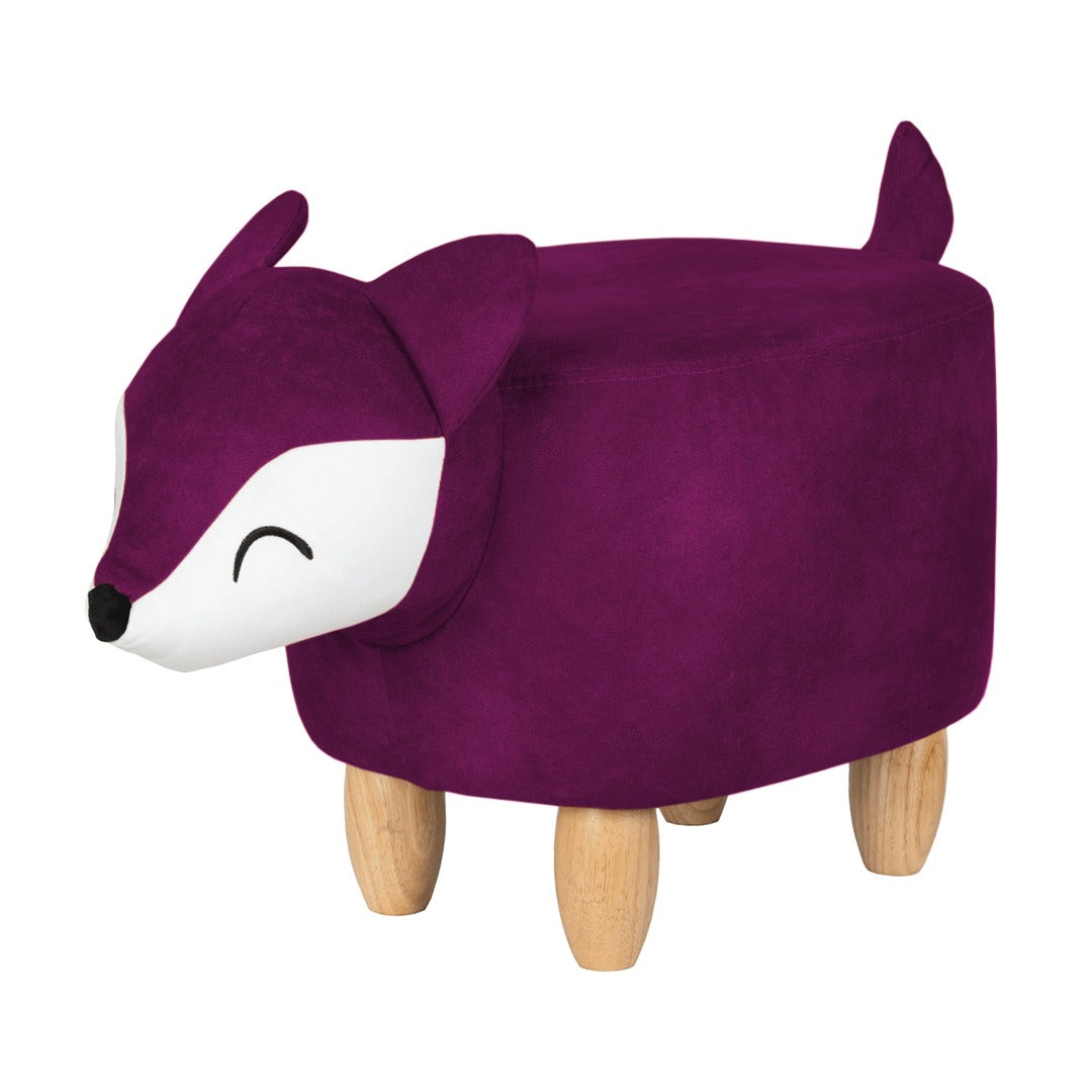 Fox Shaped Wooden Ottoman Stool- 1459