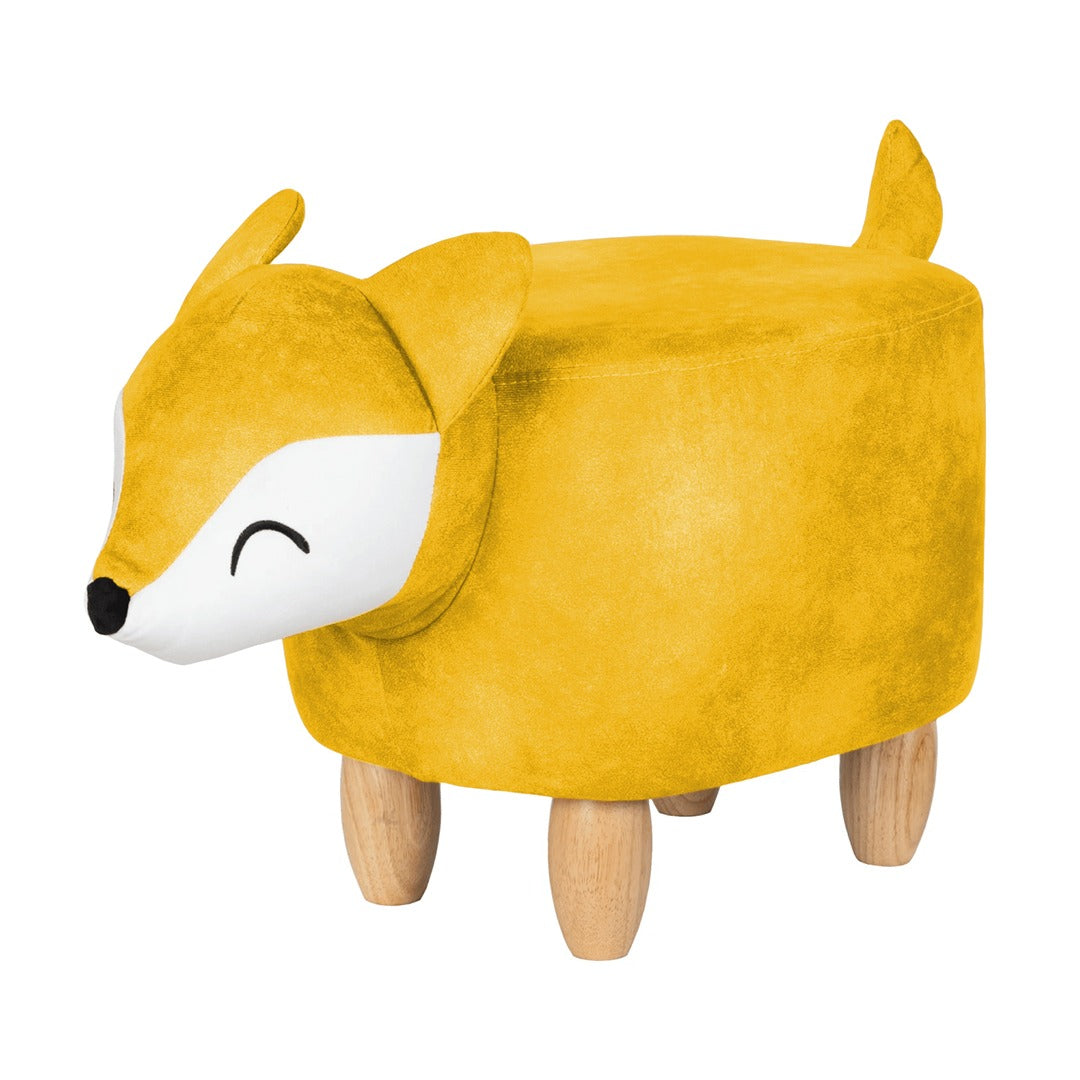 Fox Shaped Wooden Ottoman Stool- 1459