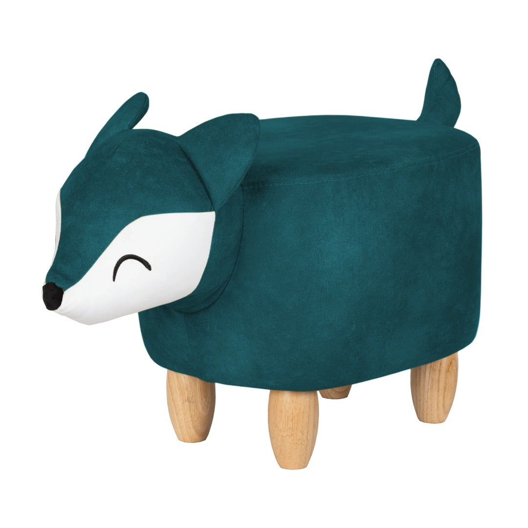 Fox Shaped Wooden Ottoman Stool- 1459
