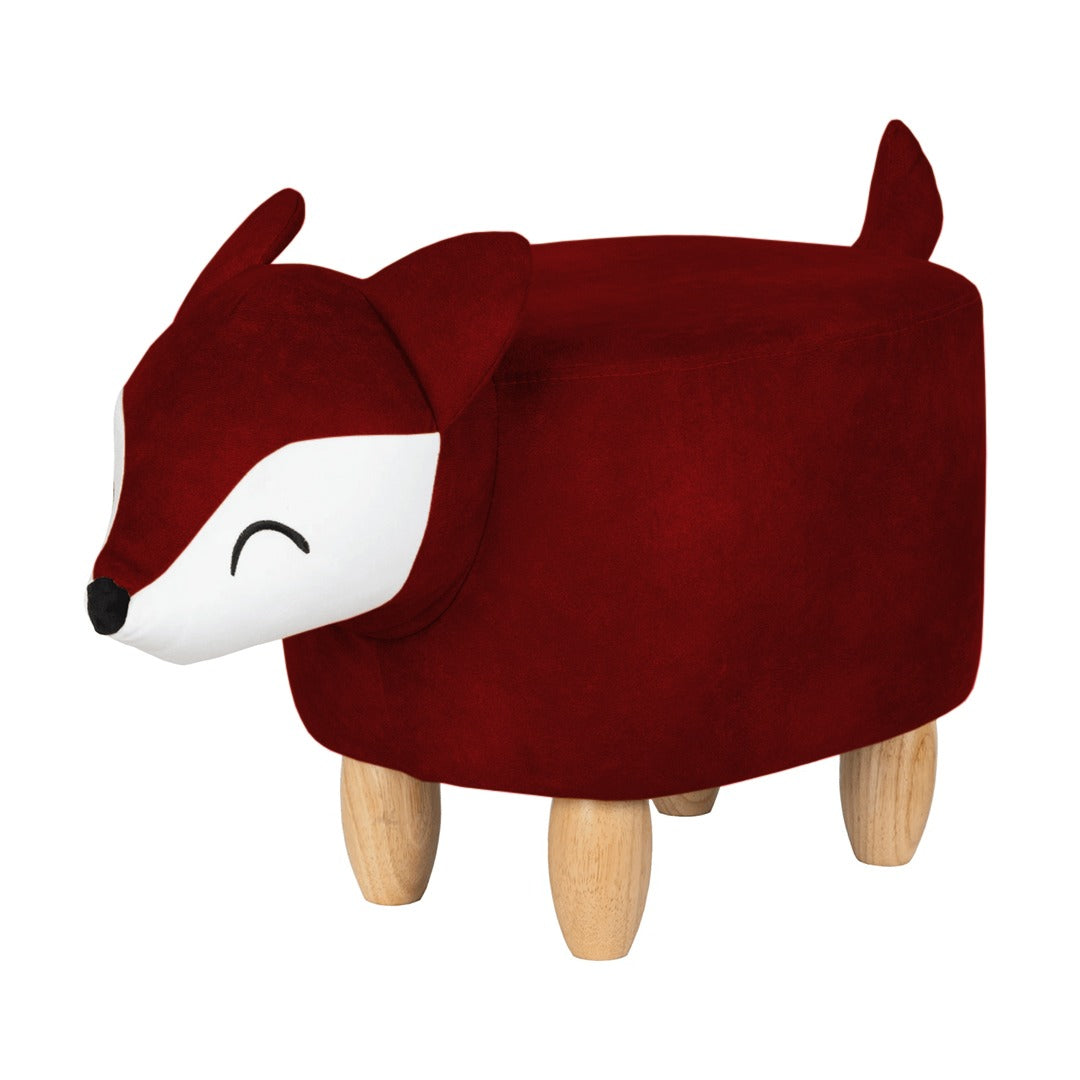 Fox Shaped Wooden Ottoman Stool- 1459