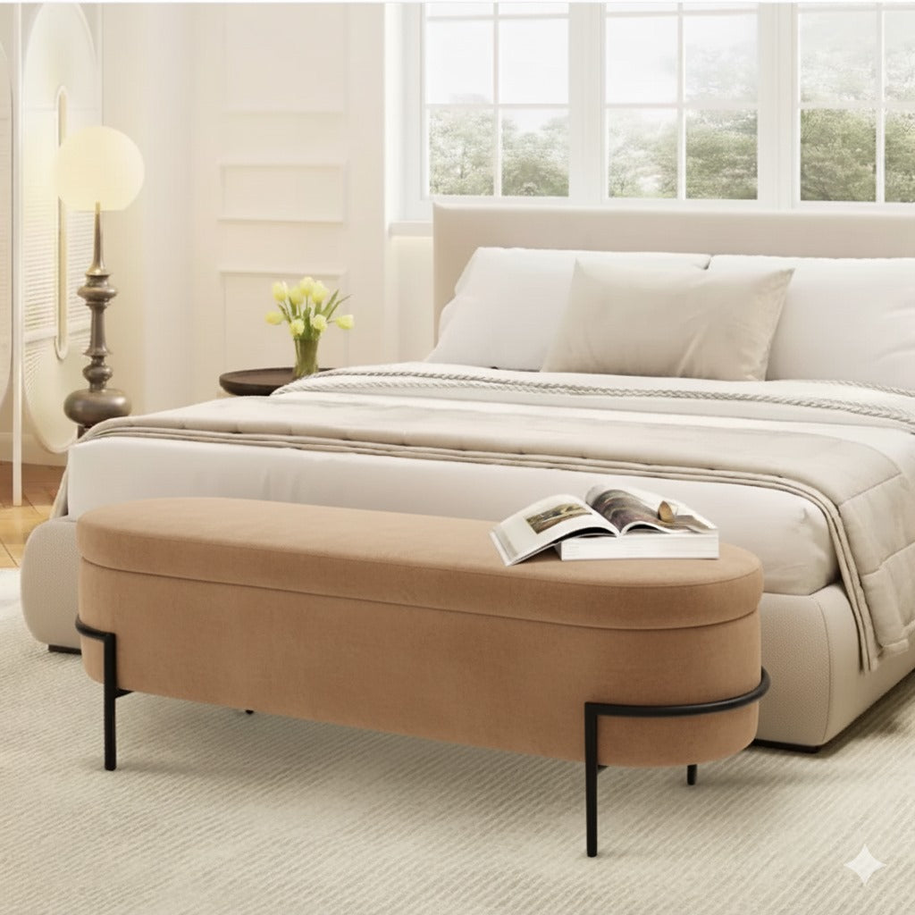 3 Seater Storage Modern Luxury End Stool- 1487