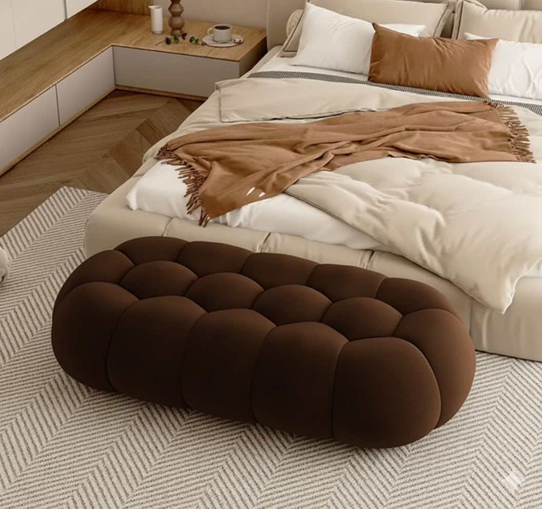 4 Seater Pouffe Velvet Luxury Stool- 1489