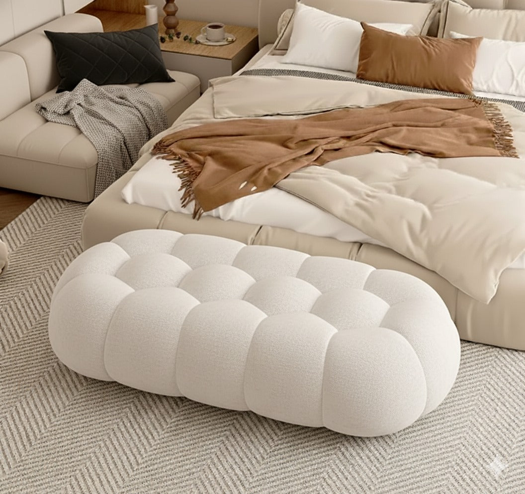 4 Seater Pouffe Velvet Luxury Stool- 1489