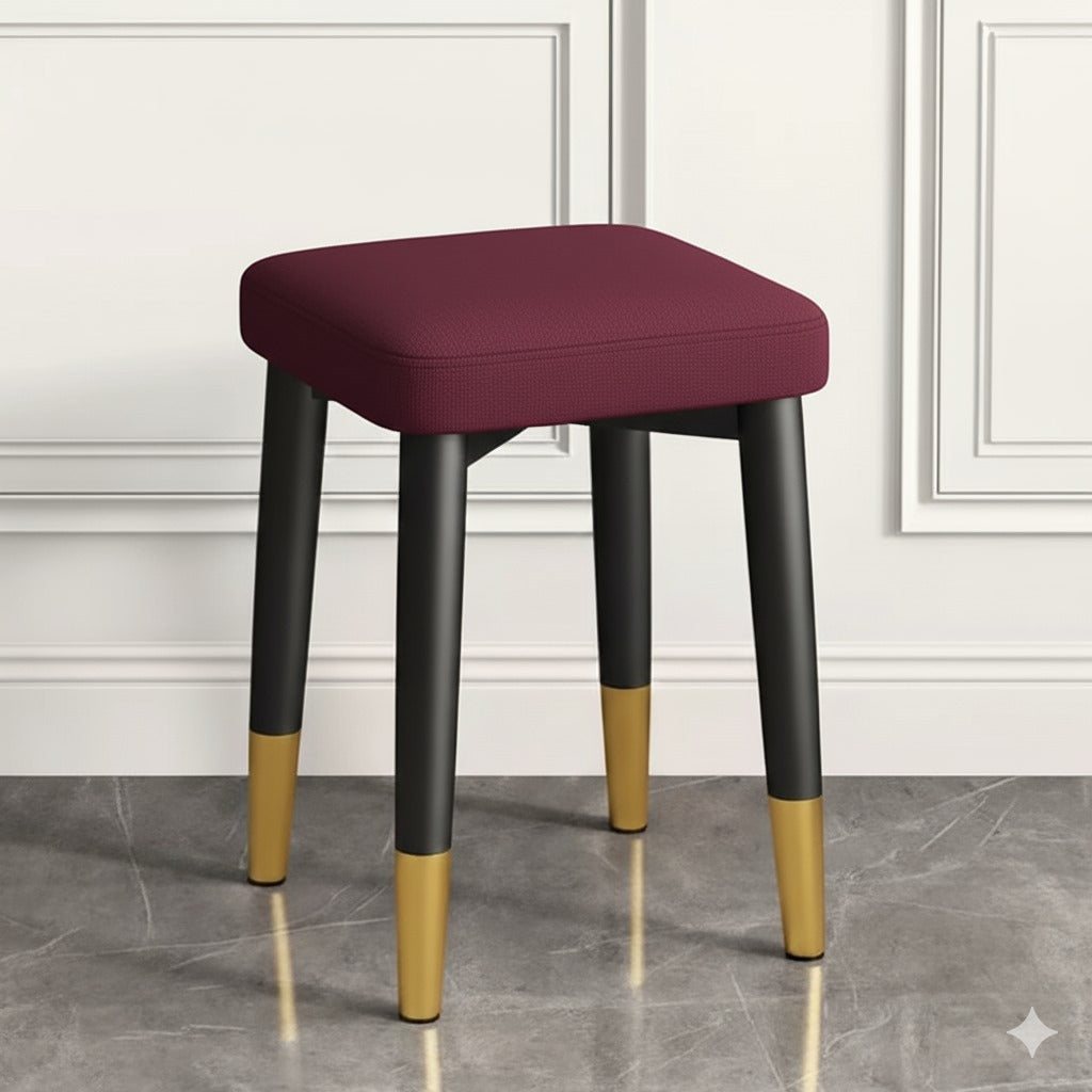 Square Leathered Ottoman Stool- 1461