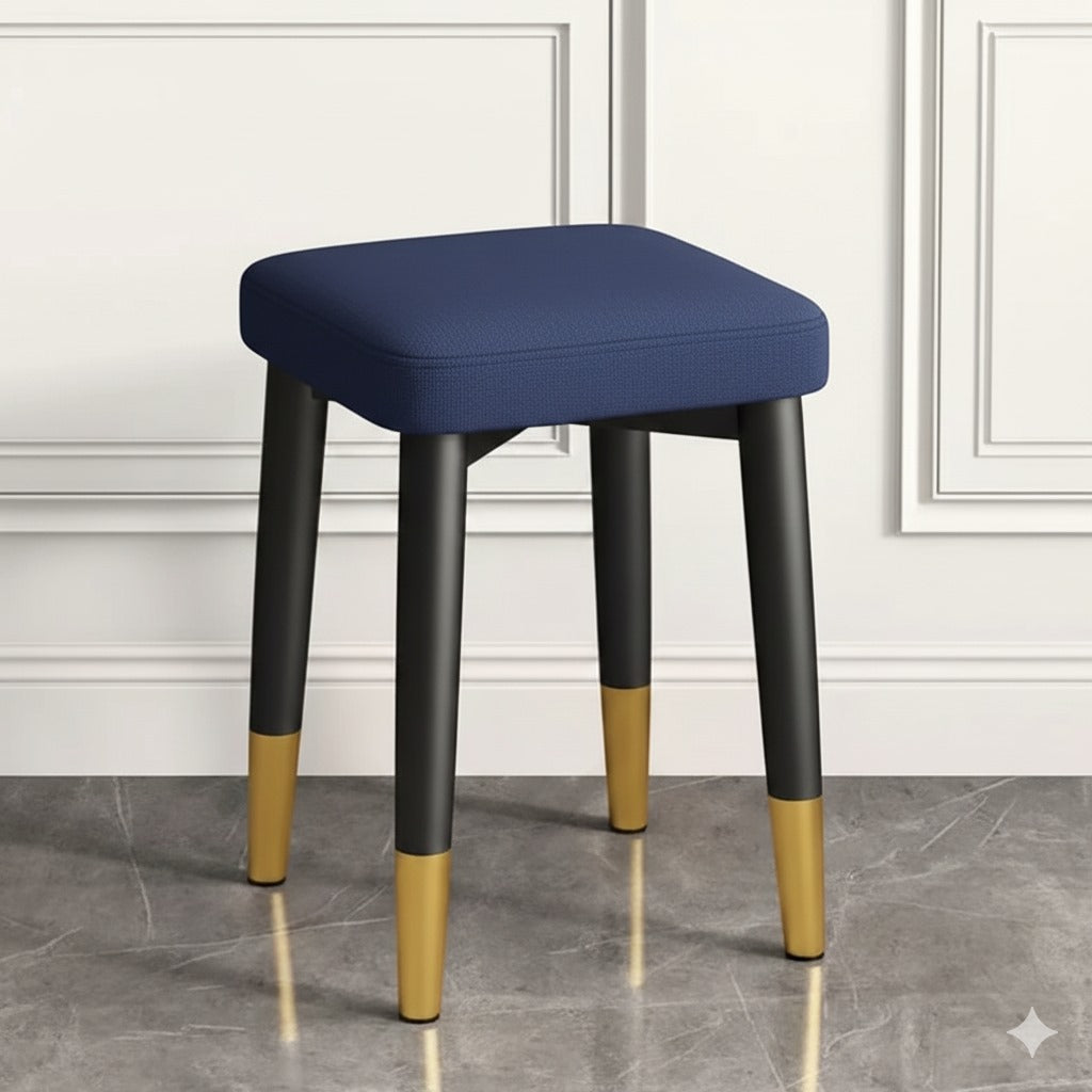 Square Leathered Ottoman Stool- 1461