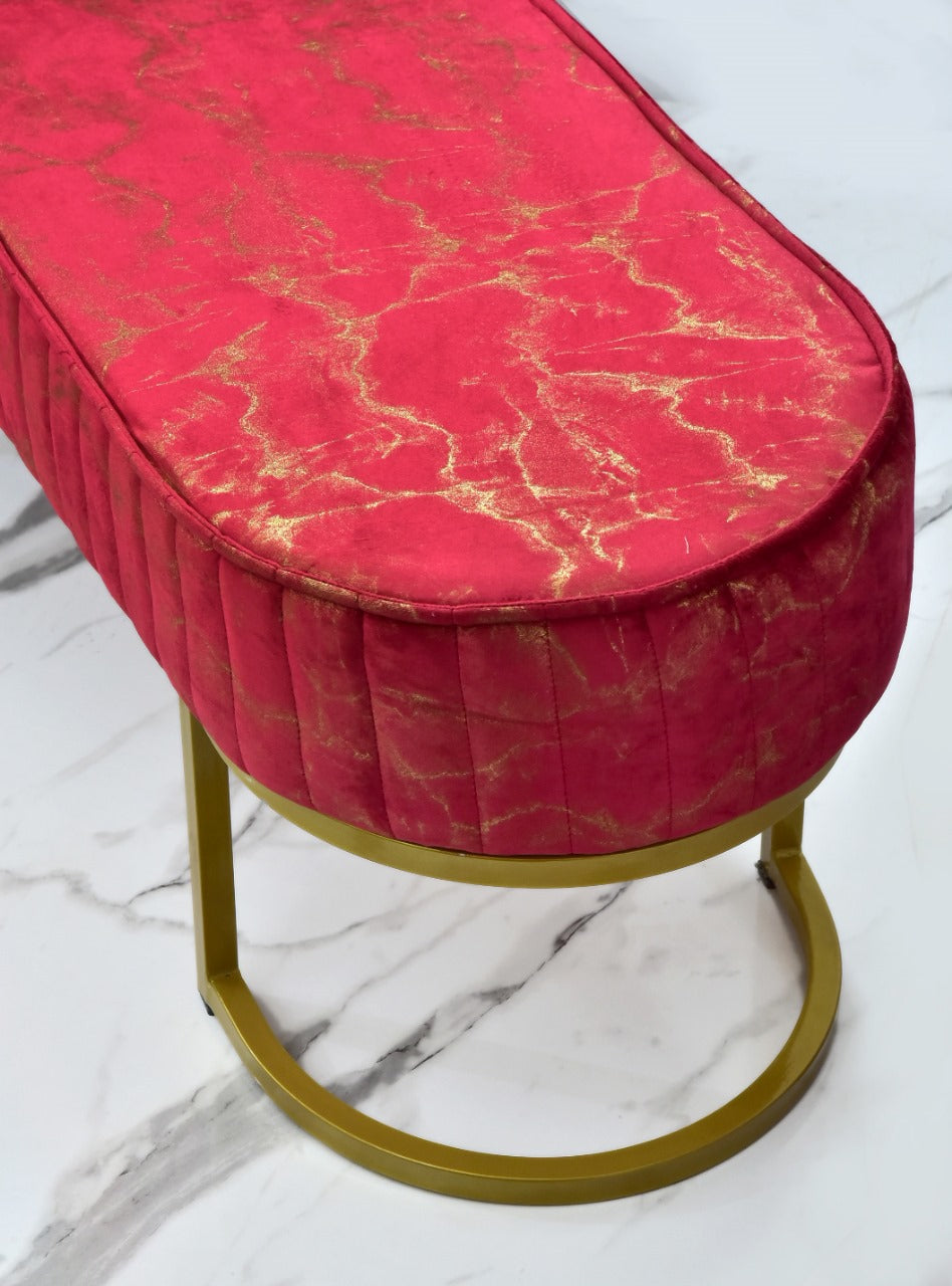 3 Seater Luxury Sprinkle Shade Wooden Stool With Steel Stand -1277