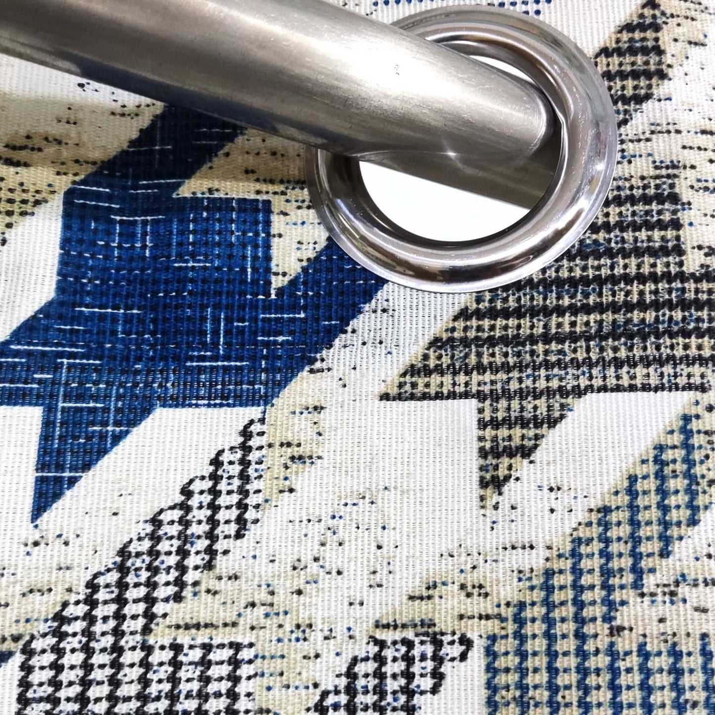 2 Pcs Printed Curtains Pair with Lining - 1150