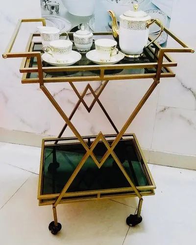 Modern Rectangle Golden Stainless Steel Frame 3 Layers - 1332