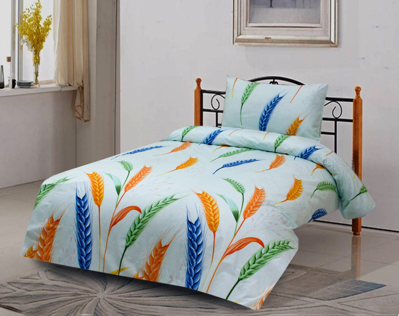 2 Pcs Printed Bed Sheet MHS-855