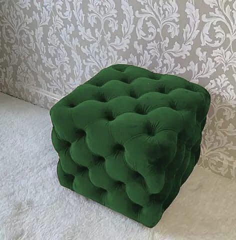 Living Room Velvet Ottoman Stool-641 - 92Bedding