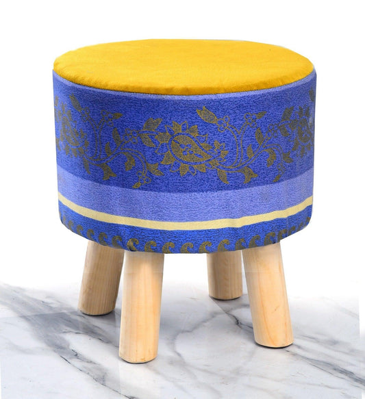 Wooden Printed Round Stool-1145 - 92Bedding