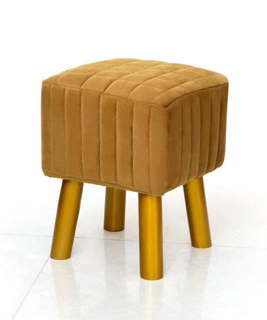 Wooden Velvet stool Square shape-863 - 92Bedding
