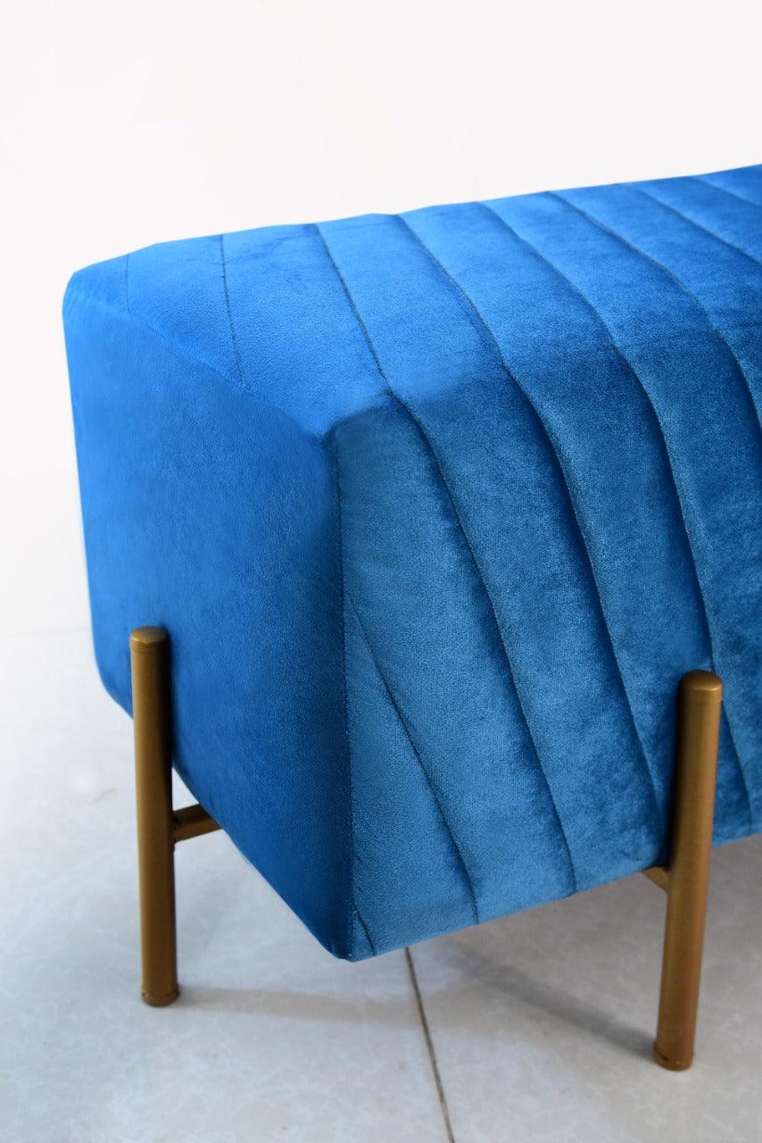 2 Seater Luxury Velvet Steel Stool-923 - 92Bedding