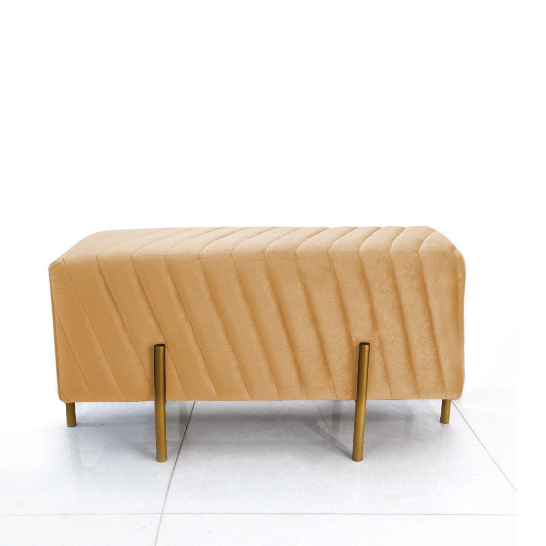 2 Seater Luxury Velvet Steel Stool-932 - 92Bedding