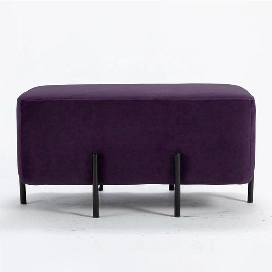 2 Seater Luxury Wooden Stool With Steel Stand-532 - 92Bedding