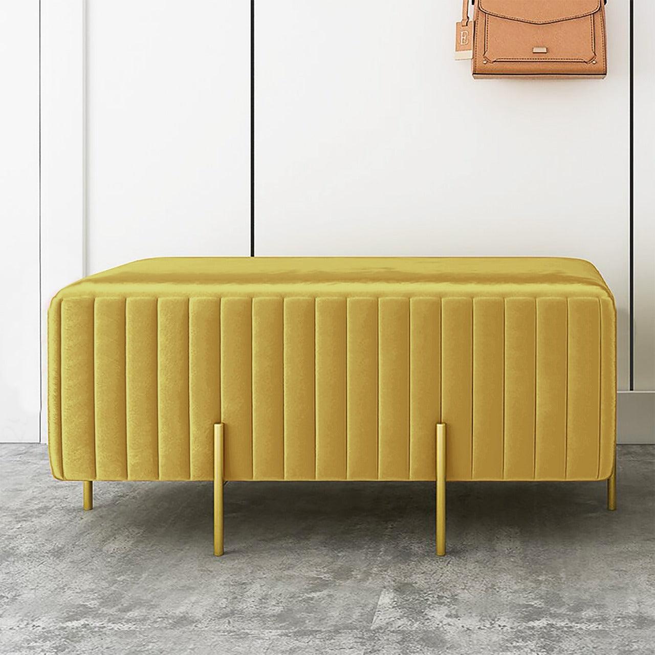 Wooden stool 2 Seater With Steel Stand - 180 - 92Bedding