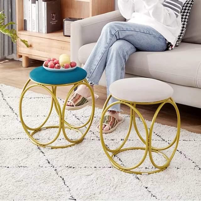 Round stool 1 Seater With Steel Stand -489 - 92Bedding