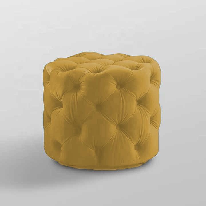 Living Room Velvet Ottoman Stool-669 - 92Bedding