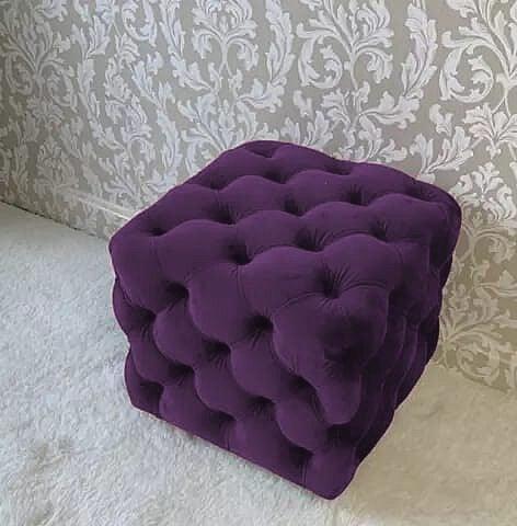 Living Room Velvet Ottoman Stool-638 - 92Bedding