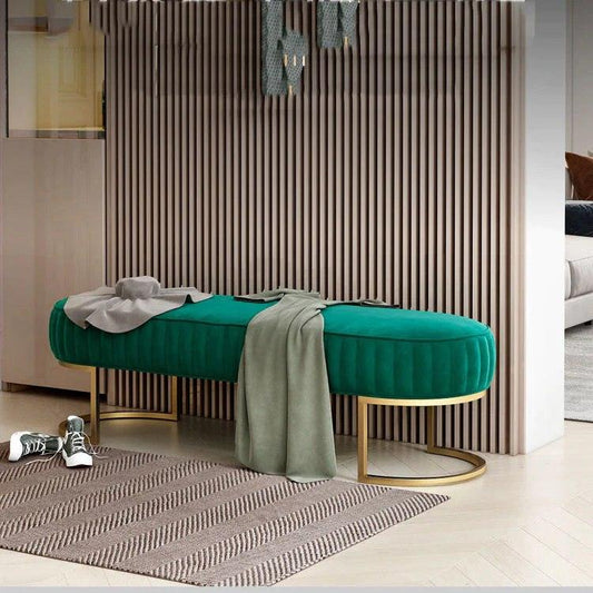 Luxury 3 Seater Bedroom Steel Stool -984 - 92Bedding