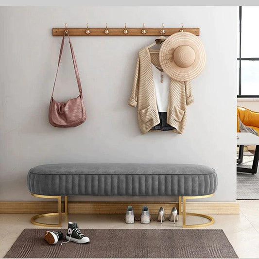 Luxury 3 Seater Bedroom Steel Stool -985 - 92Bedding