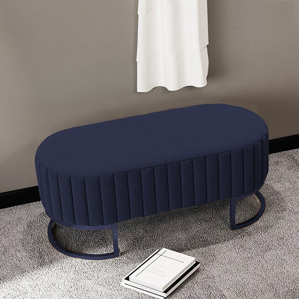 2 Seater Luxury Wooden Stool With Steel Stand 1140 - 92Bedding