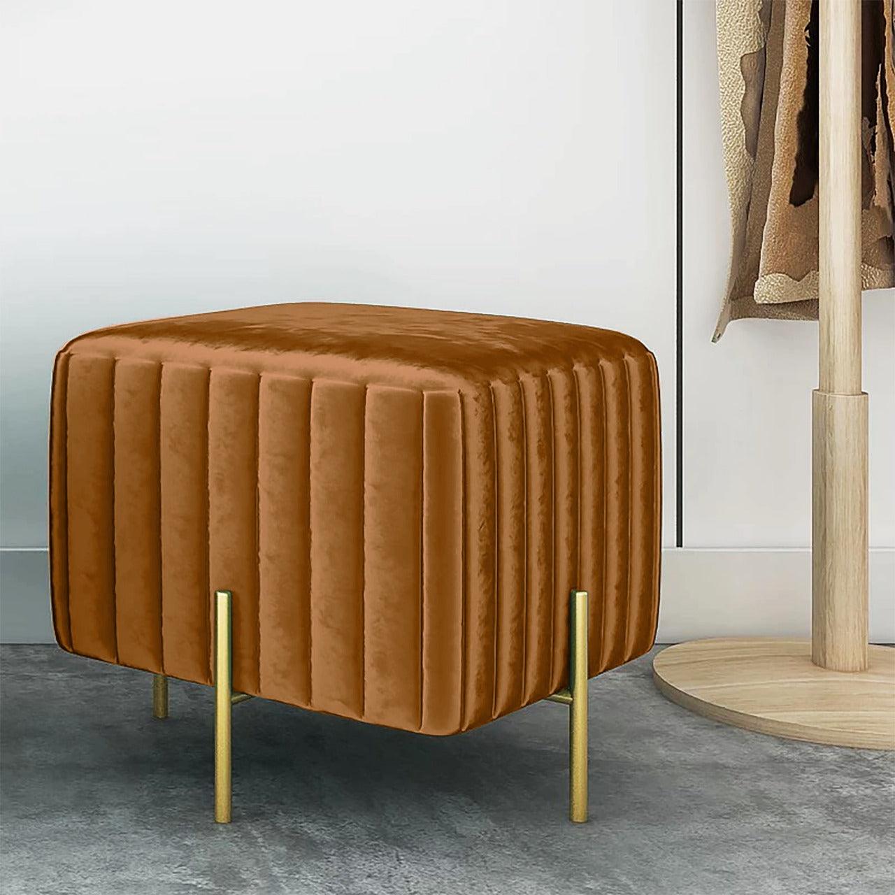 Wooden stool With Steel Stand - 186 - 92Bedding
