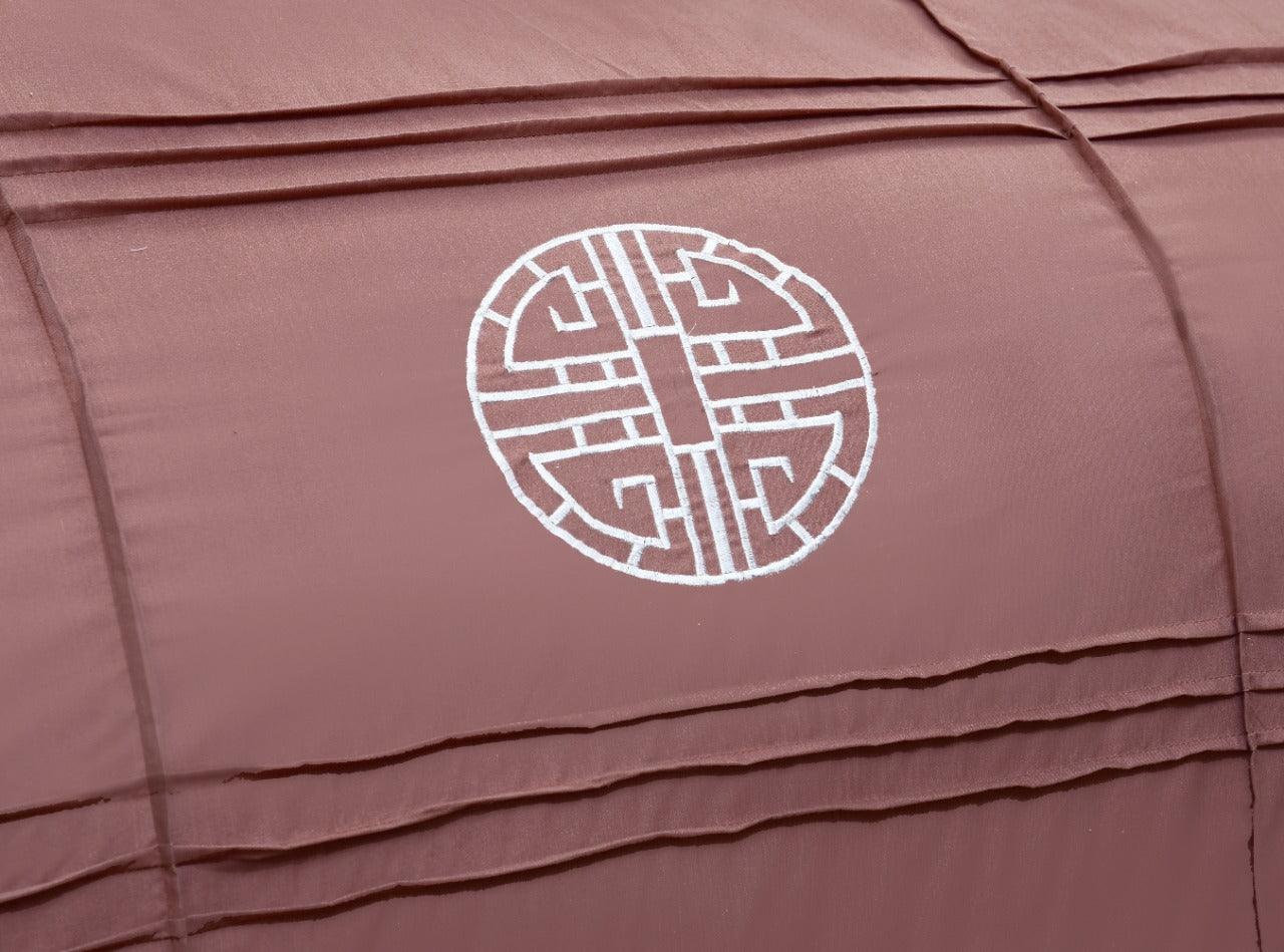 9 Pc's Pleated Embroidered & Corded Duvet Katha - 92Bedding