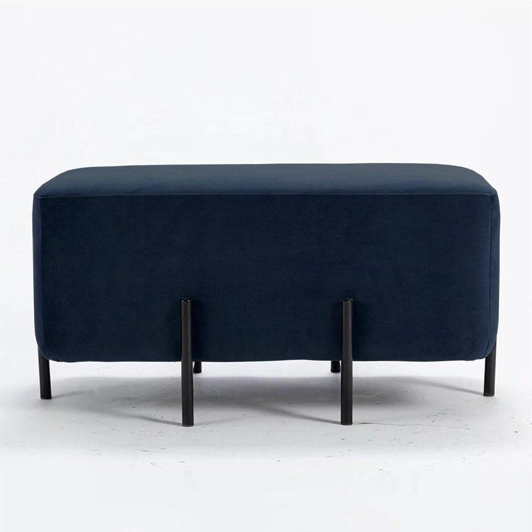 2 Seater Luxury Wooden Stool With Steel Stand-525 - 92Bedding