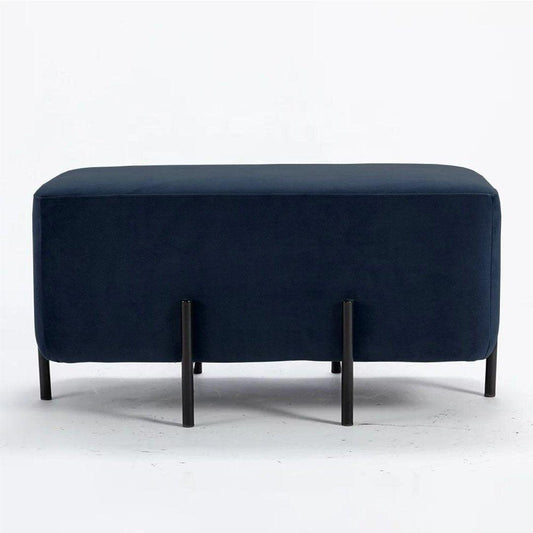 2 Seater Luxury Wooden Stool With Steel Stand-525 - 92Bedding