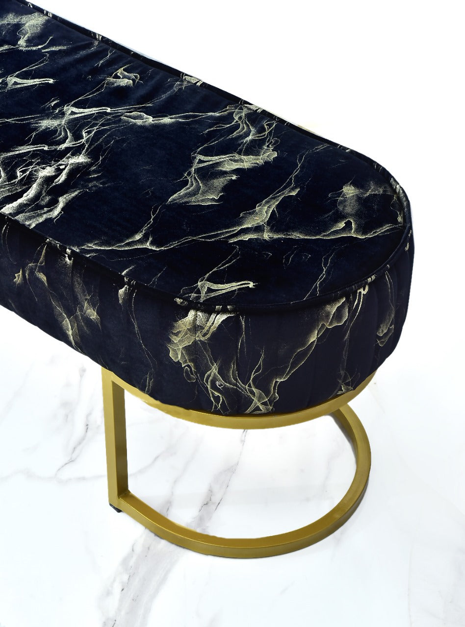 3 Seater Luxury Sprinkle Shade Wooden Stool With Steel Stand -1279