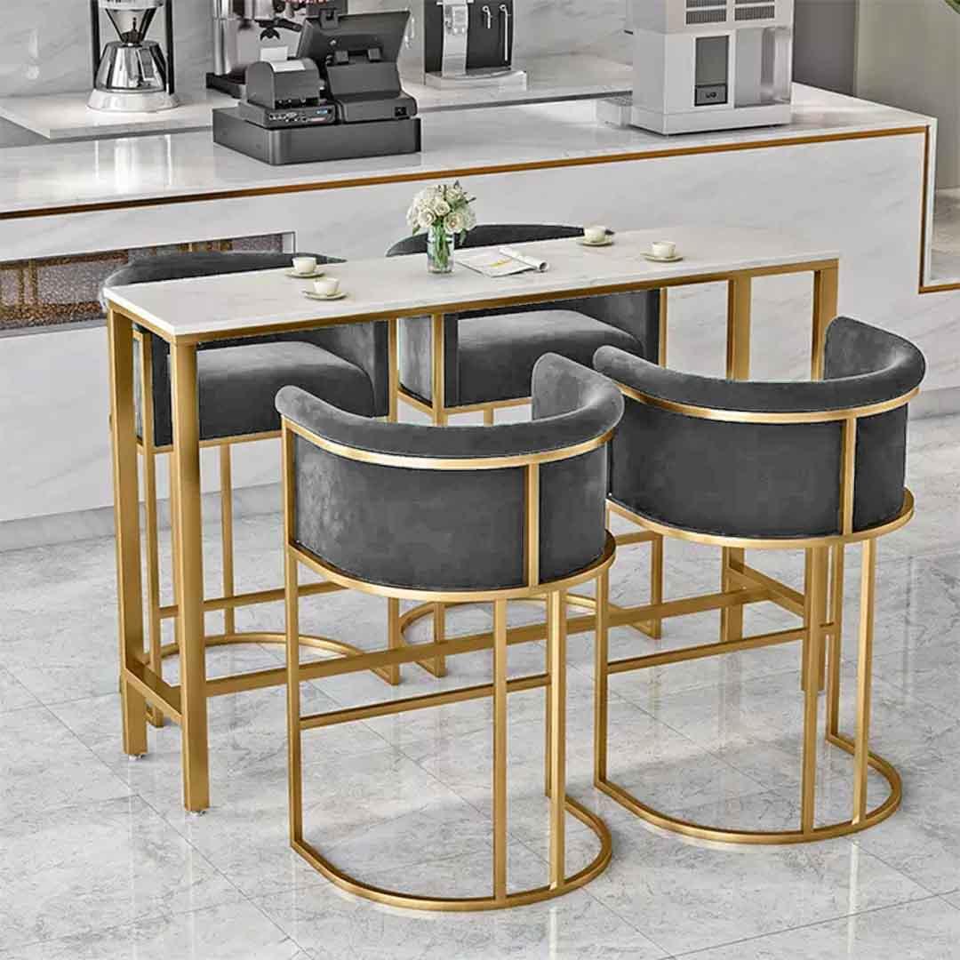 Luxury Space Saver Dining Table & Chairs 5 Pcs - 1168 - 92Bedding