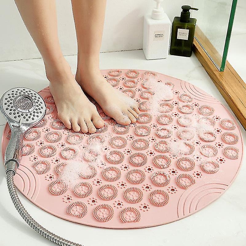 Round Pvc e Bathroom Mat Hydrophobic Suction Cup Mat Bathroom Mage Mat- 022